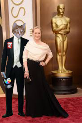 Me and Meryl hangin' out at the Oscars......